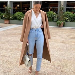 Zara coat with lapel collar